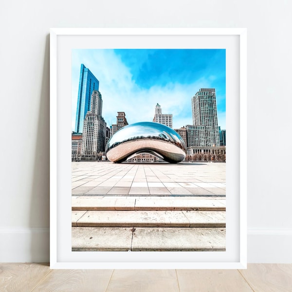 Chicago Bean Print, Foto Cloud Gate, Marco de Chicago, Fotografia de Chicago, Arte de parede de Chicago, Impressões de Chicago, Foto de Chicago, Presente de Chicago