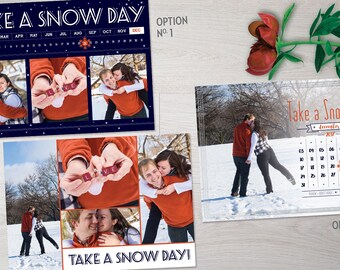 spring themed photo calendar save the date postcard 3 etsy