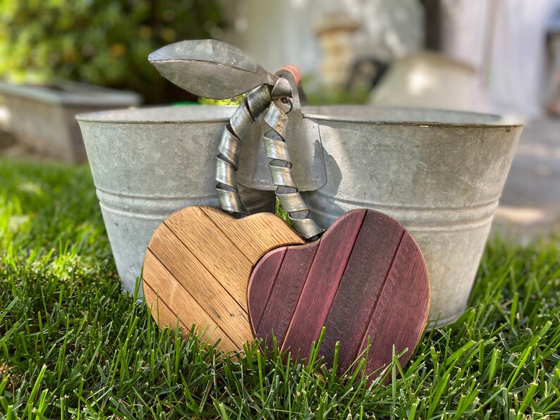 Cherries wine barrel art