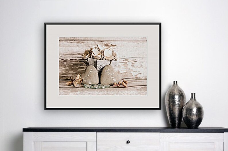 White Roses And Pebbles Home Decor Inspirational Pebble Wall Art Flower Photography Dream Believe Neutral