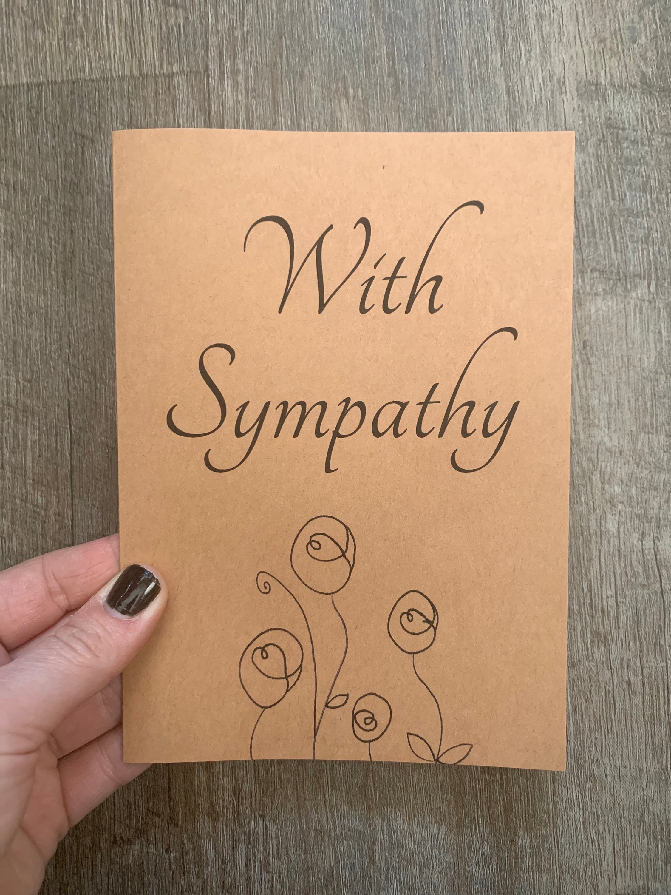 SYMPATHY CARD Condolence card Greeting card Cancer Etsy