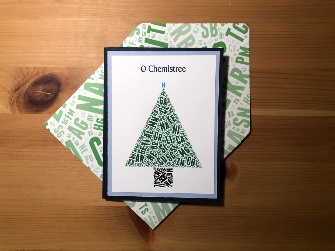 Science Christmas Card o Chemistree Etsy UK