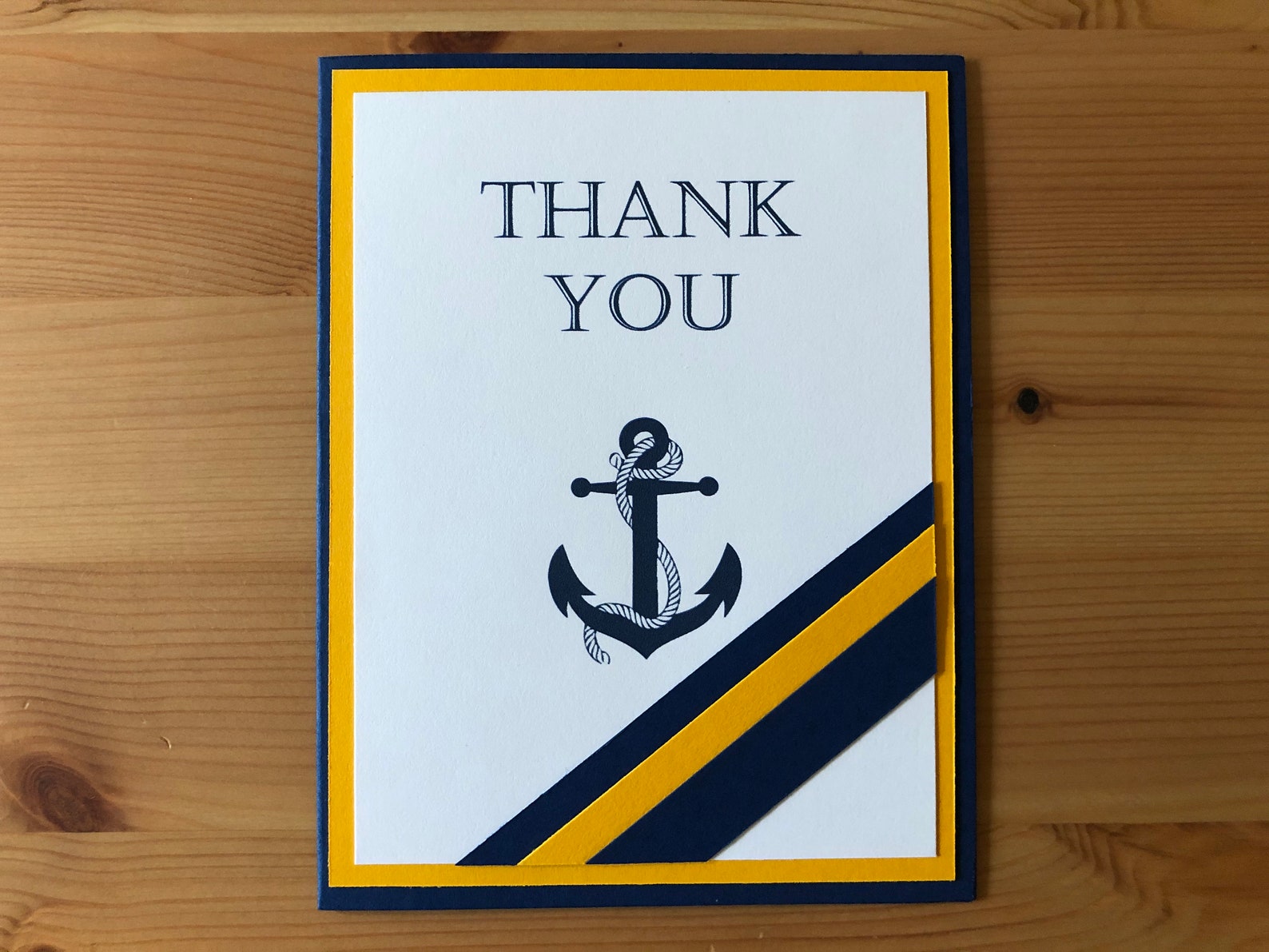 Navy Thank You Card Veterans Card Etsy