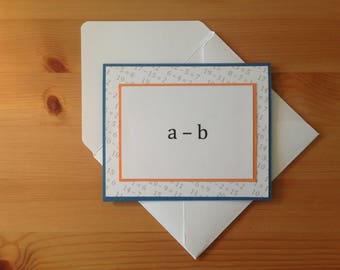 Teacher Appreciation Card - Math Teacher Thank You Card - You Make A Difference