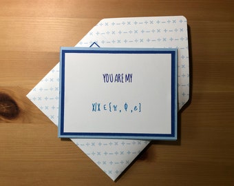 Math Anniversary Card - Math Love Card - Math Birthday Card - Set Theory Anniversary Card - Set Theory Love Card - Set Theory Birthday Card
