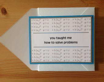 Math Teacher Thank You Card - Math Thank You - Teacher Appreciation - Math Teacher - Maths Teacher Thank You Card