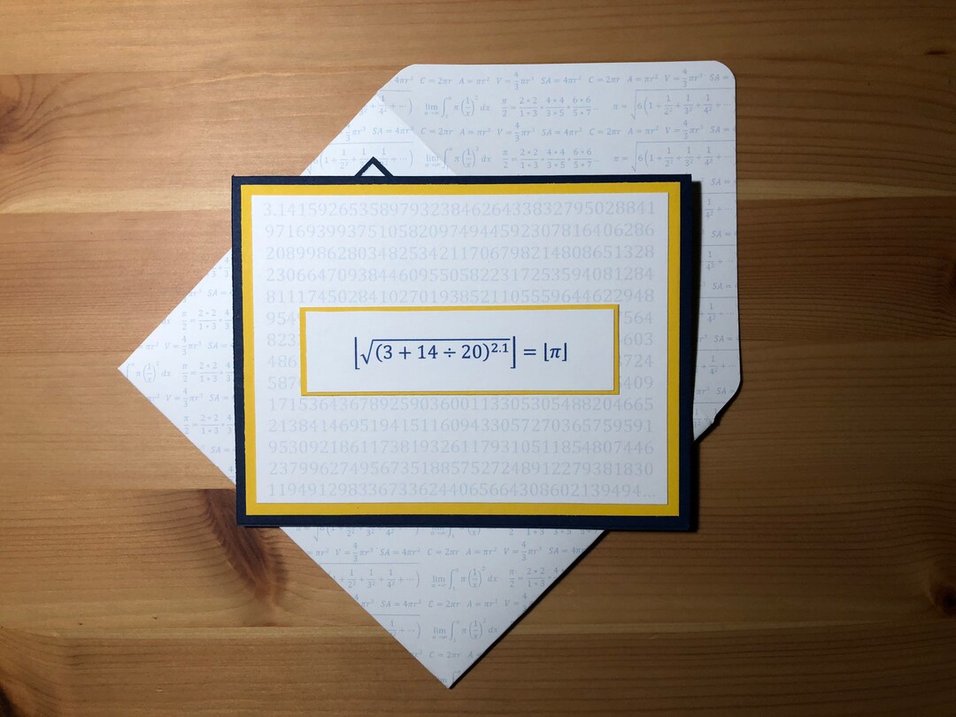 Piday Card / Happy Pi Day / Math Pi Card Etsy