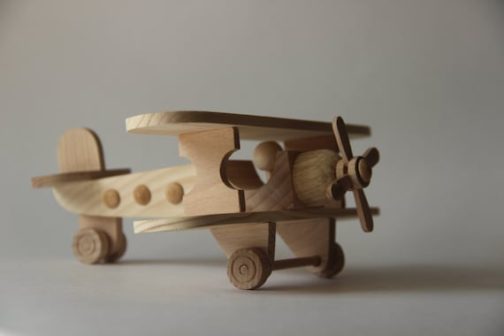 wooden airplane toy