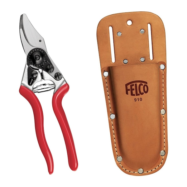 Felco Modell 6 Kompakte Gartenschere für kleine Hände - mit Ledertasche