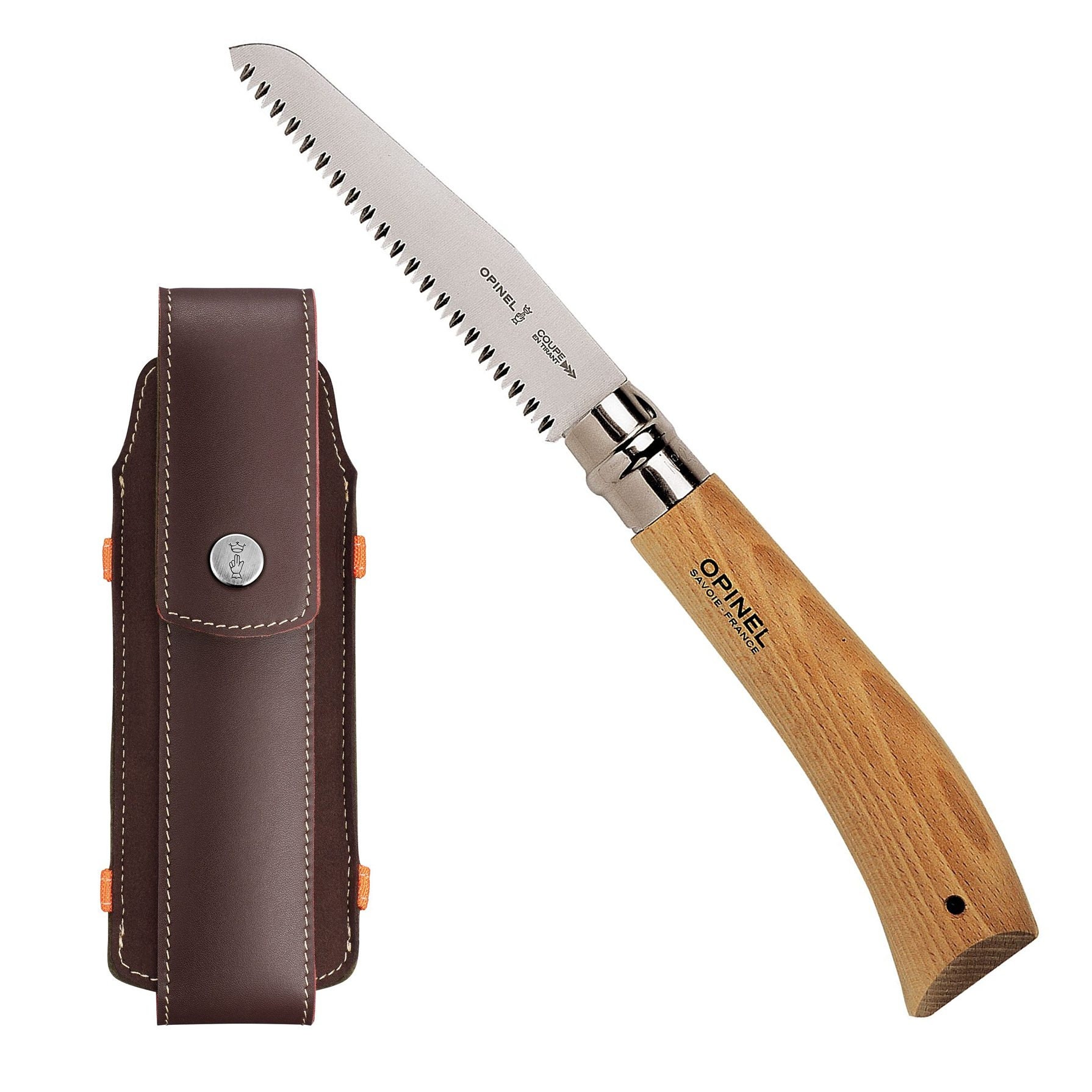 OPINEL No 12 Folding Pruning Saw 12cm Carbon Steel Pull Action With Opinel  Pouch 