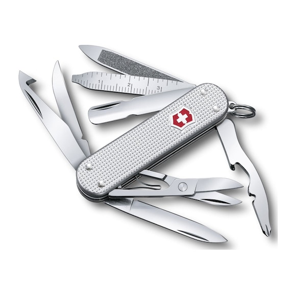 Victorinox Mini Champ Swiss Army Knife Silver Alox Handles Special Edition  