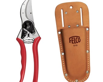 Felco Model 2 secateurs and holster bundle - pruners with leather pouch - Genuine Felco Swiss Made