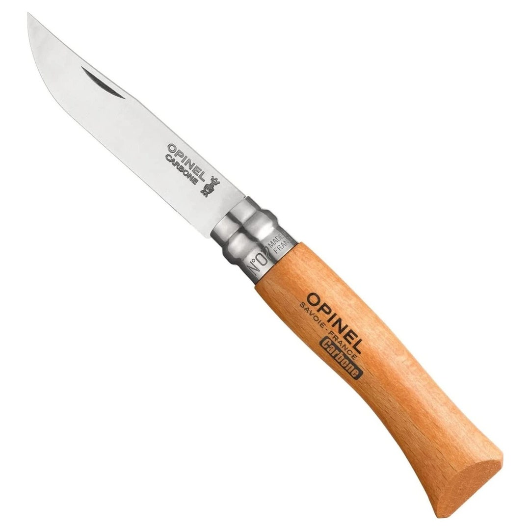 OPINEL No 7 Carbon Steel Pocket Knife Virobloc Safety Collar Lock
