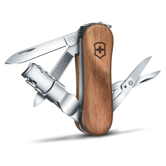 Victorinox Nail Clip 580 Walnut Wood Swiss army knife - 6 functions - with  nail clipper