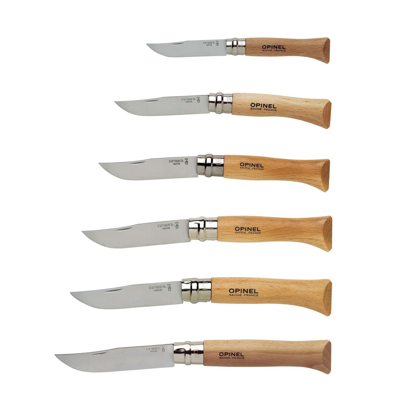 Opinel Animalia No.8 Knife Engraved Oak Handle 8.5cm Stainless Steel Blade  