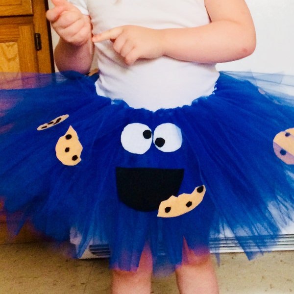Cookie Monster Tutu dress costume set.