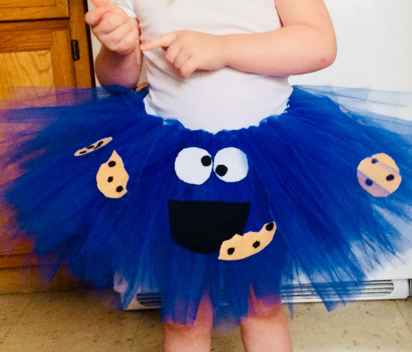 Baby girl cookie monster costume 2025