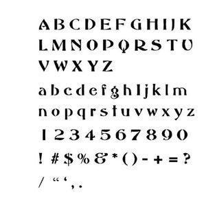 ESTÊNCILS Modelos de artesanato para fazer cartões de scrapbooking com letras pintura ABBOTT estêncil de alfabeto estilo antigo - A4 Mylar