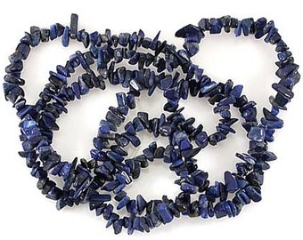 LAPIS LAZULI Gemstone chip BEADS 36 inch strand- 5 to 8mm jewellery crafts