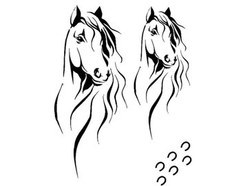 STENCILS Crafts Templates Scrapbooking Multi Stencil - HORSES 185 A4 Mylar