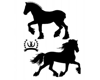 STENCILS Crafts Templates Scrapbooking Multi Stencil -  DRAFT Heavy  HORSES 188 A4 Mylar