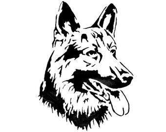 Stencils Crafts Templates Scrapbooking GERMAN SHEPHERD Dog 1b STENCIL - A4 Mylar