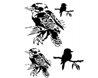 Stencils Crafts Templates Scrapbooking Card Making Fabric Painting Birds  KOOKABURRAS STENCIL N - A4 MYLAR
