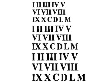 STENCILS Crafts Templates Scrapbooking Card Making Lettering ROMAN NUMERALS 3 sizes- A4 Mylar