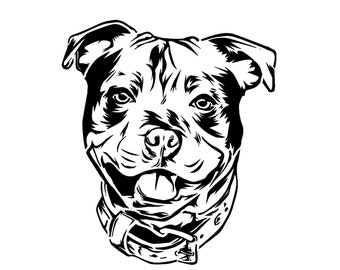 Stencils Crafts Templates Scrapbooking STAFFORDSHIRE TERRIER Dog STENCIL - A4 Mylar
