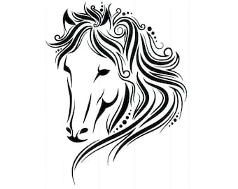 Stencils & Crafts Templates HORSE HEAD STENCIL - 201 A4 127 micron Mylar 5mm