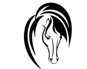 Stencils & Crafts Card Making Fabric Painting Home Decorating  HORSE HEAD STENCIL - 104c A4 127 micron Mylar 5mm