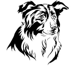 Stencils Crafts Templates Scrapbooking BORDER COLLIE Dog  STENCIL - A4 Mylar