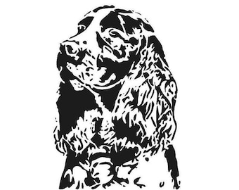 Stencils Crafts Templates Scrapbooking SPRINGER SPANIEL Dog  STENCIL - A4 Mylar