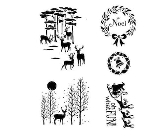 STENCILS Bastelvorlagen Scrapbooking WEIHNACHTEN Schablone - 8 - A4 Mylar