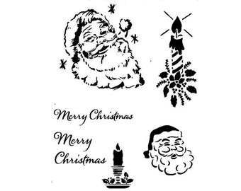 STENCILS Crafts Templates Scrapbooking CHRISTMAS STENCIL - 5 - A4 Mylar
