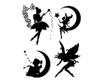 Stencils Crafts Templates Scrapbooking Card Making Painting FAIRIES 06 STENCIL - A4 Mylar