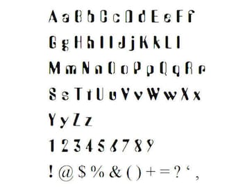 Stencils Crafts Templates Scrapbooking  ART DECO Alphabet STENCIL - A4 Mylar