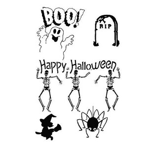 Stencils ambachten sjablonen Scrapbooking kaart maken bakken schilderen HALLOWEEN STENCIL - 4b - A4 Mylar