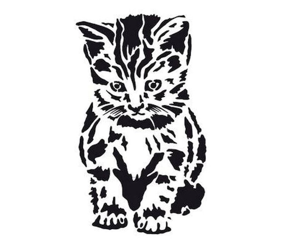 Stencils Crafts Templates Scrapbooking CAT KITTEN STENCIL A4 Mylar 