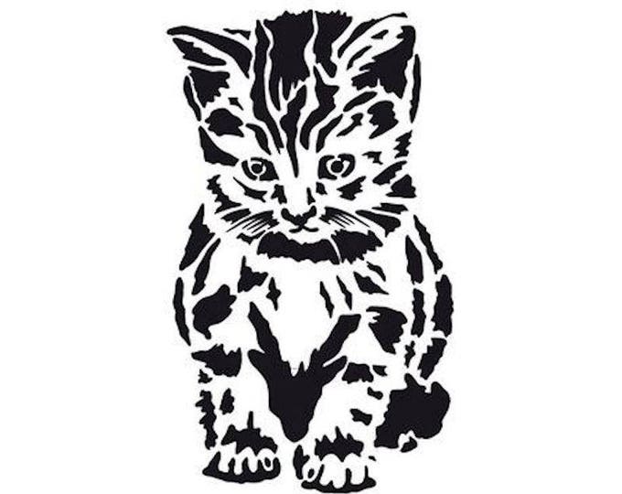 Featured listing image: Stencils Crafts Templates Scrapbooking CAT KITTEN STENCIL - A4 Mylar