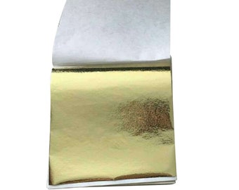GILDING - Metal Leaf (Champagne Silver) Gold Leaf 9 x 9cm - 10 x single sheets for arts crafts (not edible)