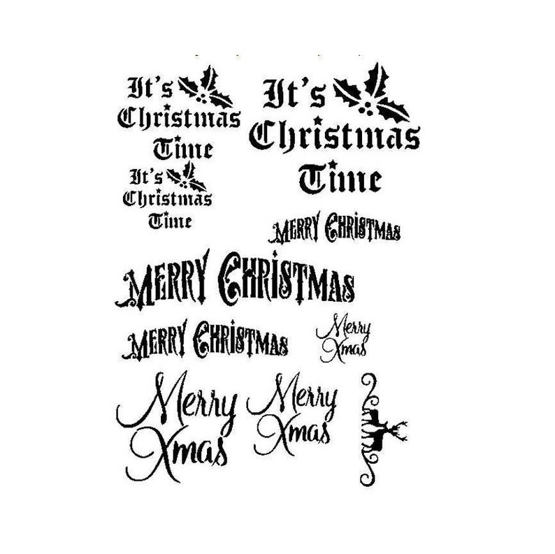 A4 Mylar STENCILS CraftsTemplates Scrapbooking CHRISTMAS STENCIL 1