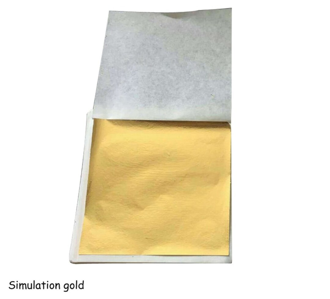 GILDING Metal Leaf simulated Gold Gold Leaf 9 X 9cm 10 X Single Sheets