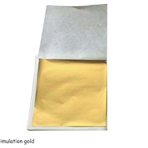 GILDING - Metal Leaf (Simulated Gold) Gold Leaf 9 x 9cm - 10 x enkele vellen voor kunstambachten (niet eetbaar)