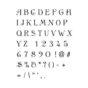 ESTÊNCIIS Modelos de artesanato para fazer cartões de scrapbooking com letras e impressão pintura A780 DECO estêncil de alfabeto - A4 Mylar
