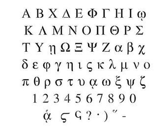 Stencils Crafts Templates Scrapbooking Lettering Card Making  GREEK ALPHABET STENCIL A4 Mylar