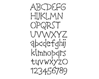 STENCILS Crafts Templates Scrapbooking Card Making Printing Lettering Painting SCHOOL ALPHABET Stencil- A4 Mylar