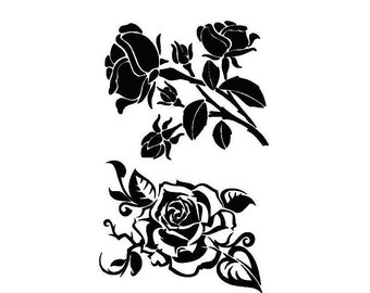 Stencils Crafts Templates Srapbooking ROSES STENCIL  FLORAL 7- A4 Mylar