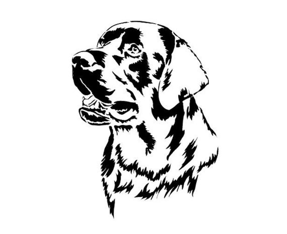 Stencil Schablone Labrador auf A4