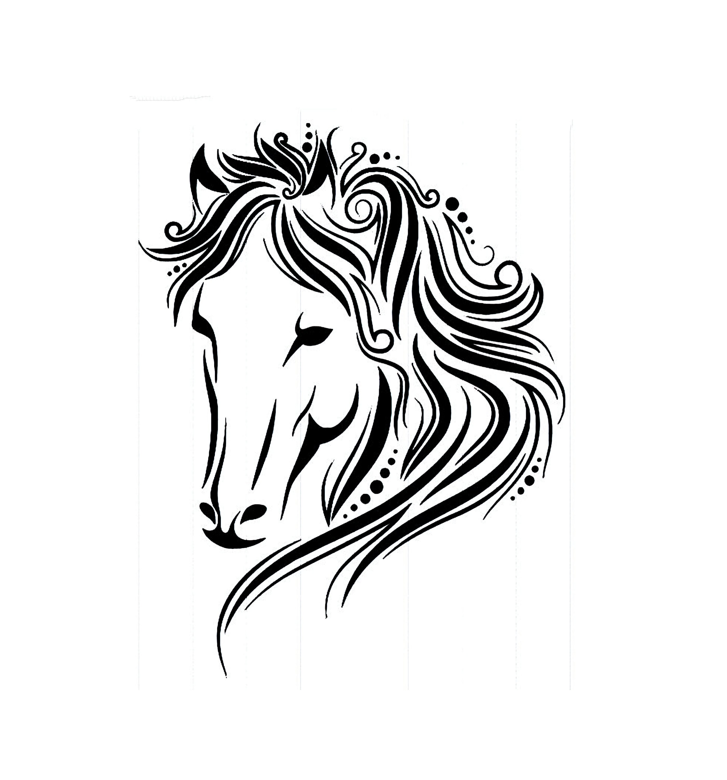Stencils & Crafts Templates HORSE HEAD STENCIL 201 A4 127 micron Mylar 5mm
